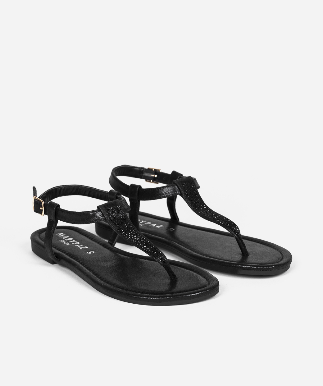 Sandalias planas detalle strass